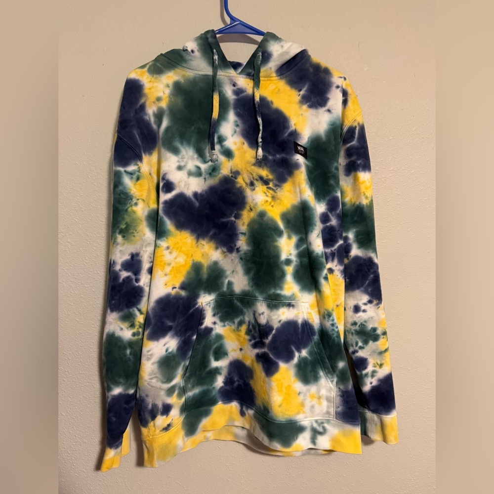 Vans Green and Yellow Tie-Dye Hoodie